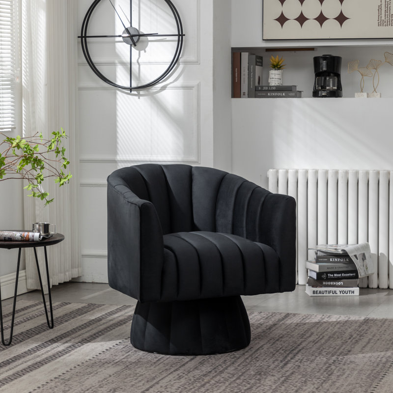 Willa Arlo Interiors Murrow Upholstered Swivel Barrel Chair & Reviews